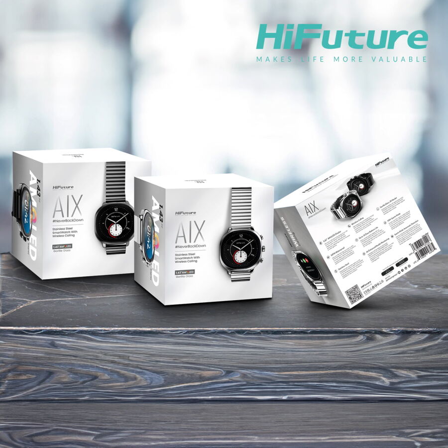 HiFuture AIX Akıllı Saat Nabız ve Kan Oksijen Takipli Spor Modlu IP68 Su Geçirmez Siyah - 8