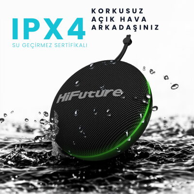 HiFuture Altus Bluetooth 5.3 TWS Taşınabilir Hoparlör 10W IPX4 Suya Dayanıklı Mavi - 4