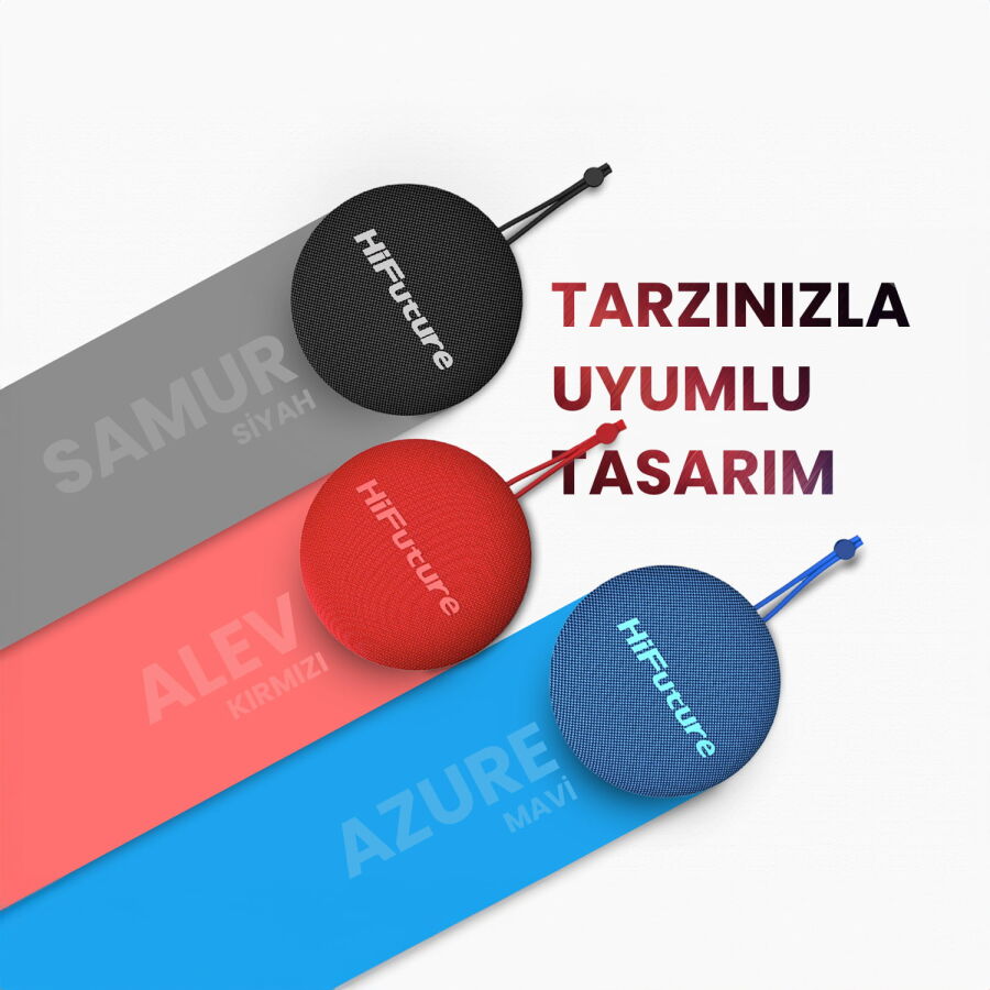 HiFuture Altus Bluetooth 5.3 TWS Taşınabilir Hoparlör 10W IPX4 Suya Dayanıklı Mavi - 5