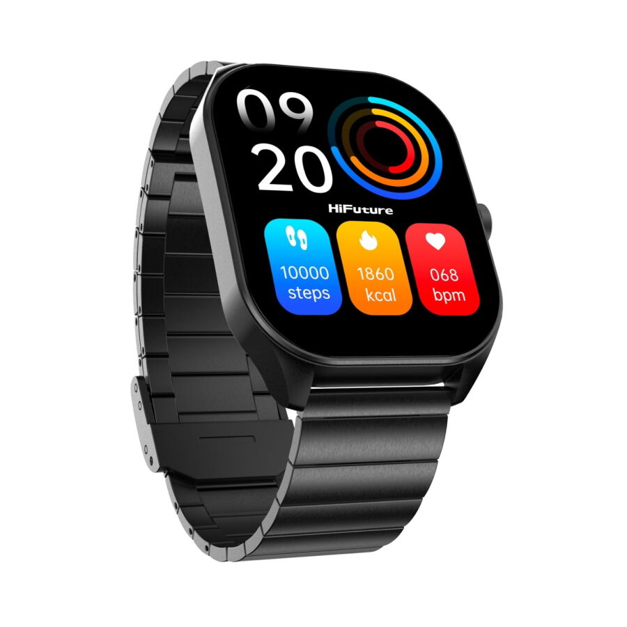HiFuture APEX Akıllı Saat 2.04 İnç AMOLED Ekran Bluetooth 5.3 Arama Özellikli Spor Takipli Siyah - 1