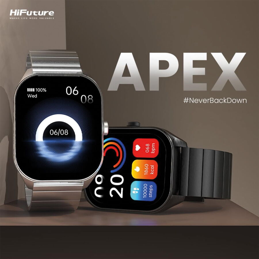 HiFuture APEX Akıllı Saat 2.04 İnç AMOLED Ekran Bluetooth 5.3 Arama Özellikli Spor Takipli Siyah - 4