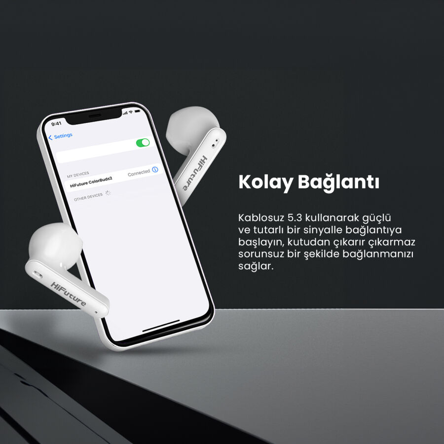 HiFuture ColorBuds 2 Bluetooth 5.2 TWS Kablosuz Kulakiçi Kulaklık Pembe - 7