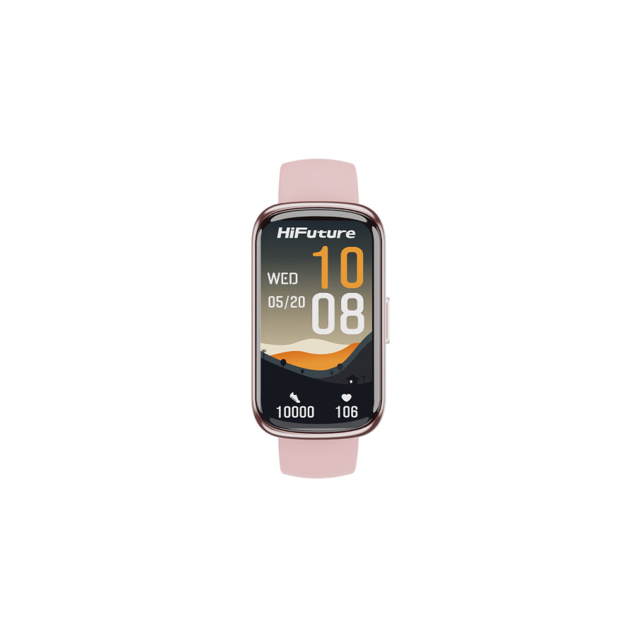 HiFuture EVO2 Bluetooth 5.2 1.47” Akıllı Bileklik Su Geçirmez Nabız Takibi Spor Modu Pembe - 1