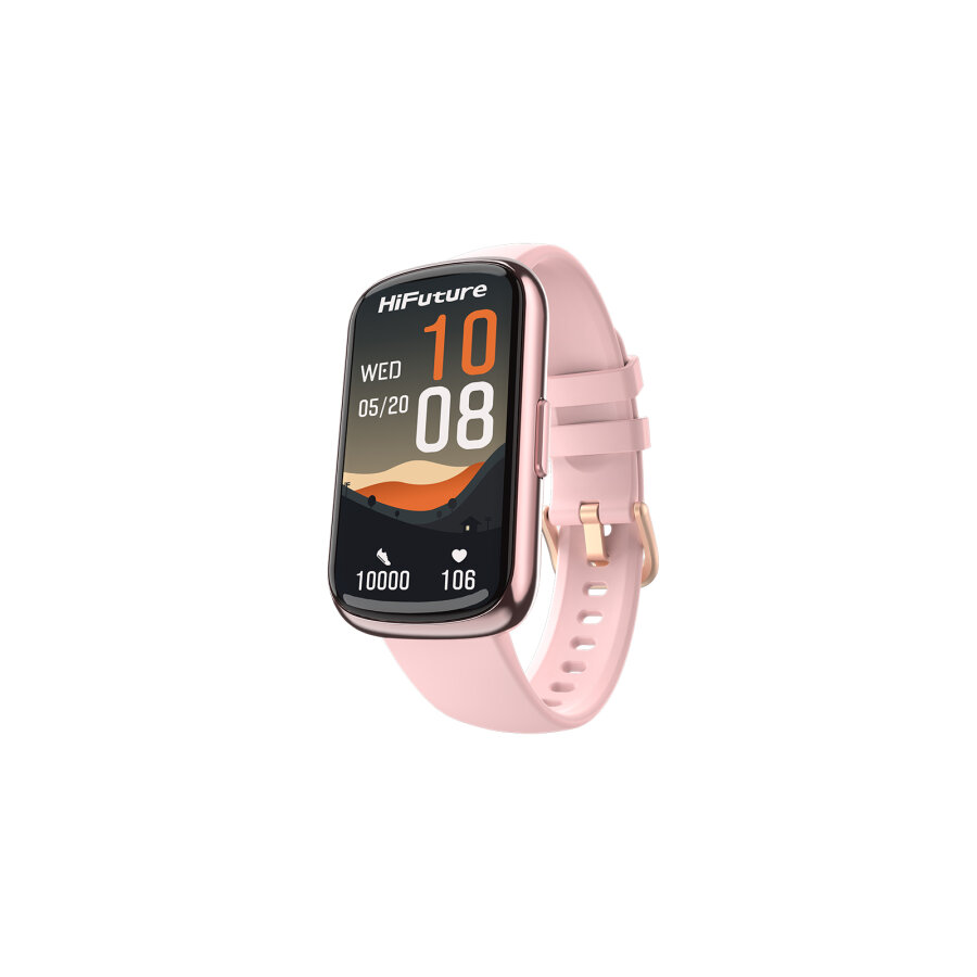 HiFuture EVO2 Bluetooth 5.2 1.47” Akıllı Bileklik Su Geçirmez Nabız Takibi Spor Modu Pembe - 6