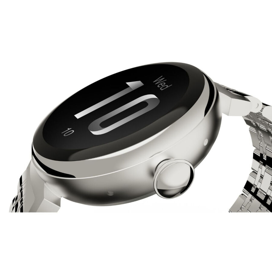 HiFuture Future Aura Bluetooth 5.2 27mm Amoled Ekran Sesli Arama Özellikli Akıllı Saat Gümüş - 4