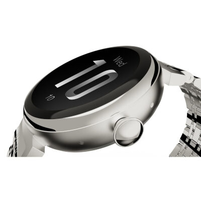 HiFuture Future Aura Bluetooth 5.2 27mm Amoled Ekran Sesli Arama Özellikli Akıllı Saat Gümüş - 4