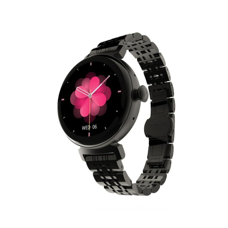 HiFuture Future Aura Bluetooth 5.2 27mm Amoled Ekran Sesli Arama Özellikli Akıllı Saat Siyah - 1