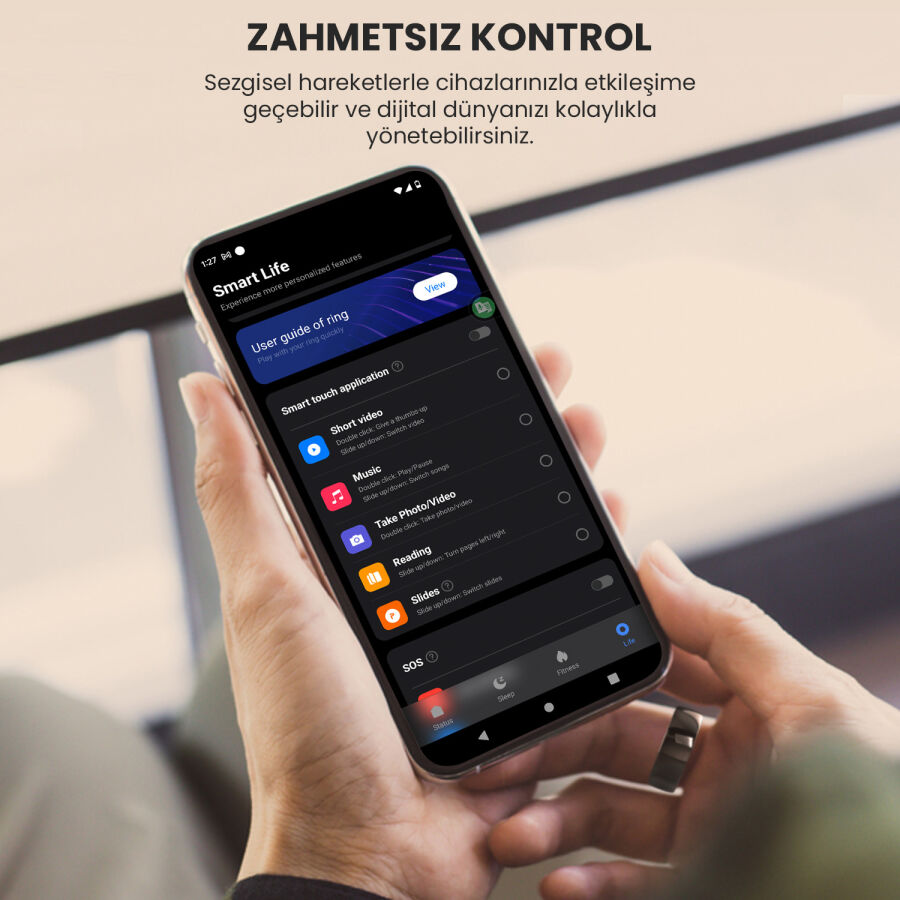 HiFuture Future Ring Akıllı Yüzük Siyah 57 mm - 6