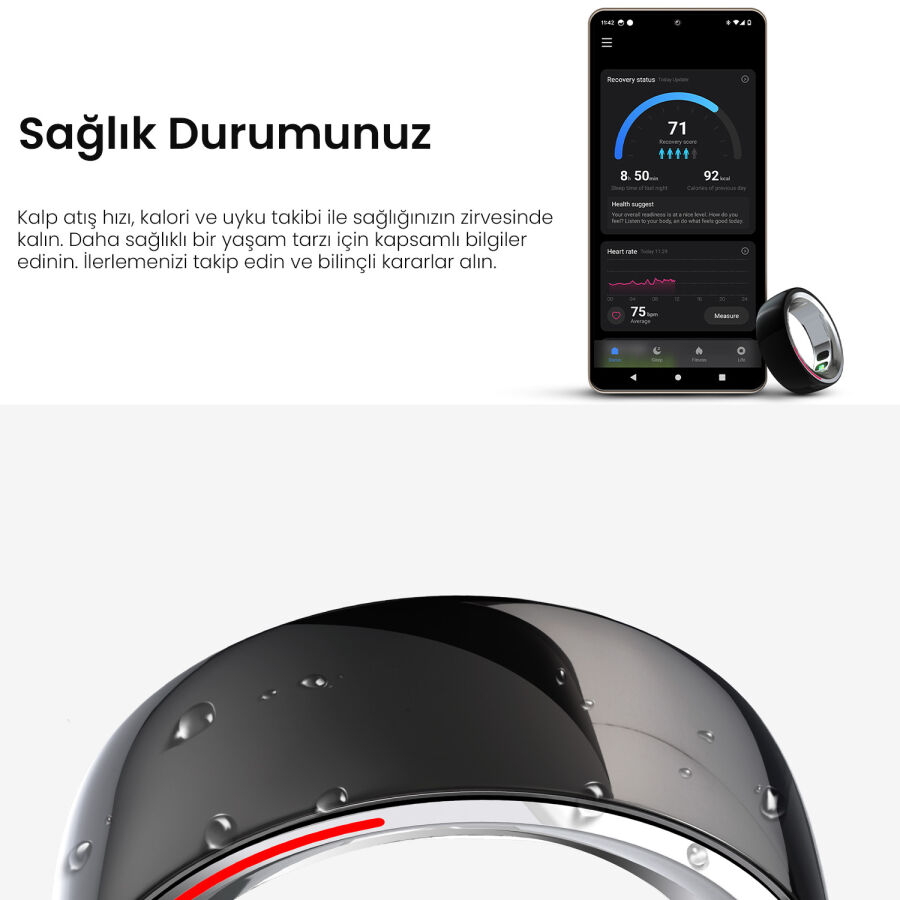 HiFuture Future Ring Akıllı Yüzük Siyah 60 mm - 9