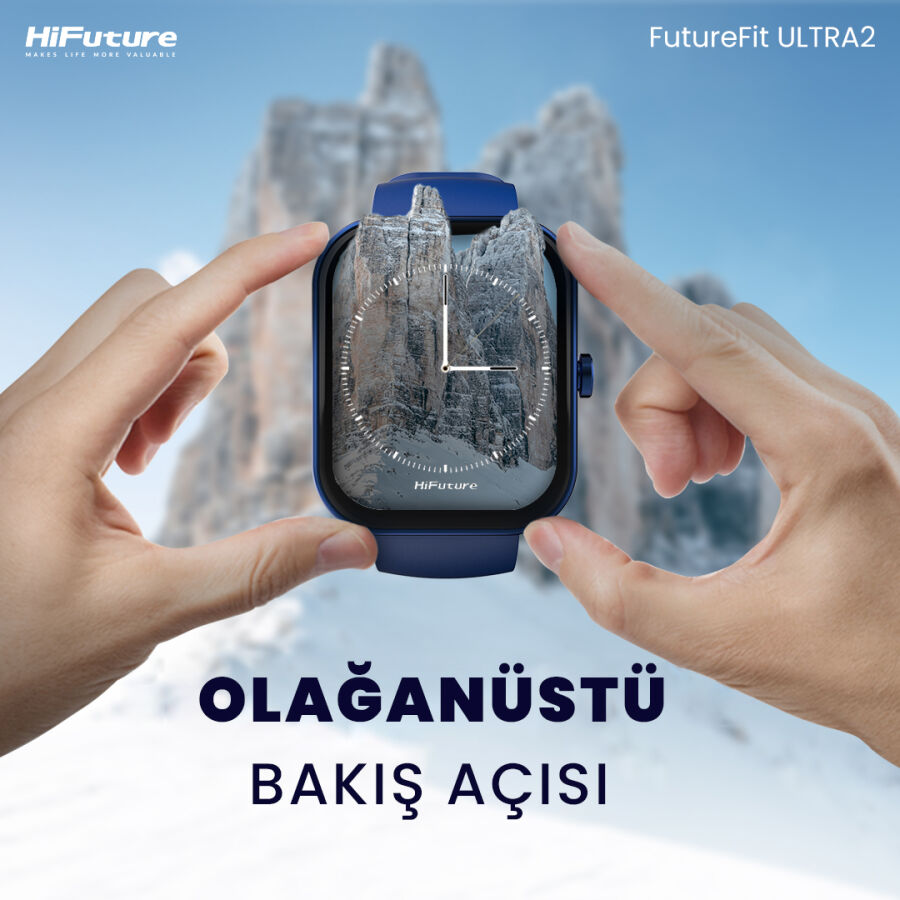 HiFuture FutureFit Ultra 2 Sesli Görüşme Özellikli 47mm Akıllı Saat Mavi - 12