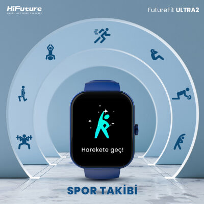 HiFuture FutureFit Ultra 2 Sesli Görüşme Özellikli 47mm Akıllı Saat Pembe - 11