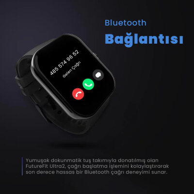 HiFuture FutureFit Ultra 2 Sesli Görüşme Özellikli 47mm Akıllı Saat Siyah - 6
