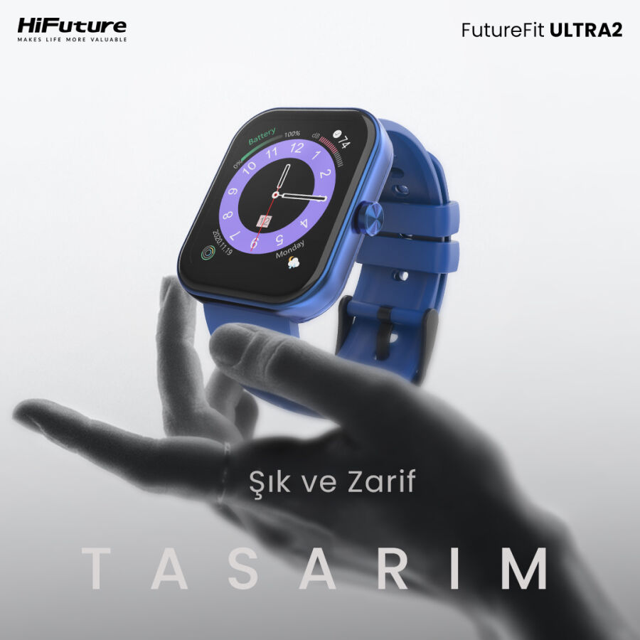 HiFuture FutureFit Ultra 2 Sesli Görüşme Özellikli 47mm Akıllı Saat Siyah - 9