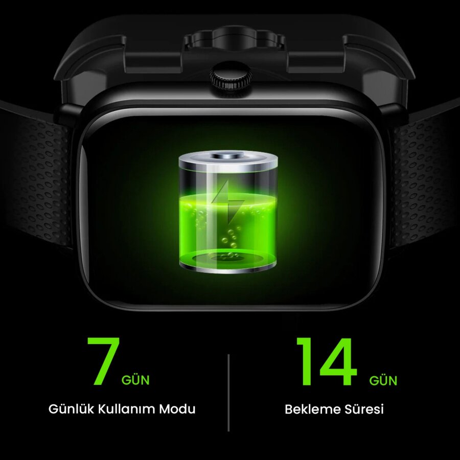 HiFuture FutureFit Zone 43mm IP68 Suya Dayanıklı Nabız Ölçer Akıllı Saat Gri - 10