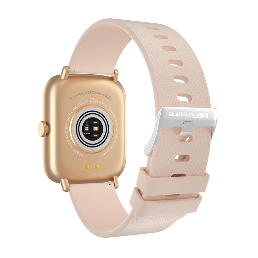 HiFuture FutureFit Zone 43mm IP68 Suya Dayanıklı Nabız Ölçer Akıllı Saat Pembe - 3