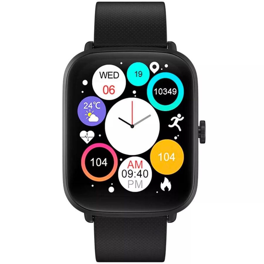 HiFuture FutureFit Zone 43mm IP68 Suya Dayanıklı Nabız Ölçer Akıllı Saat Siyah - 2