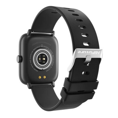HiFuture FutureFit Zone 43mm IP68 Suya Dayanıklı Nabız Ölçer Akıllı Saat Siyah - 4