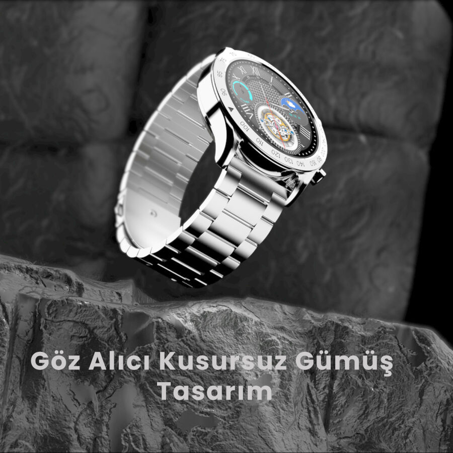 HiFuture FutureGo Pro 34mm IP68 Suya Dayanıklı Akıllı Saat Gri - 9