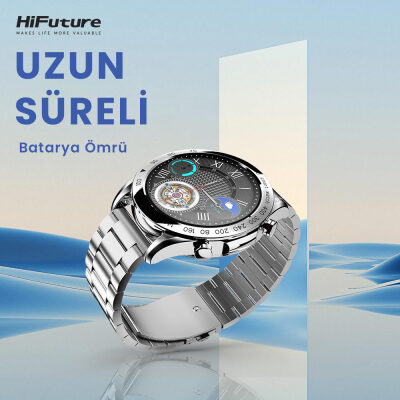HiFuture FutureGo Pro 34mm IP68 Suya Dayanıklı Akıllı Saat Gri - 10
