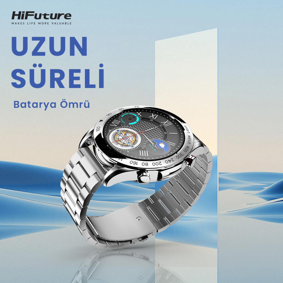 HiFuture FutureGo Pro 34mm IP68 Suya Dayanıklı Akıllı Saat Gri - 10
