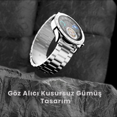 HiFuture FutureGo Pro 34mm IP68 Suya Dayanıklı Akıllı Saat Gri - 9