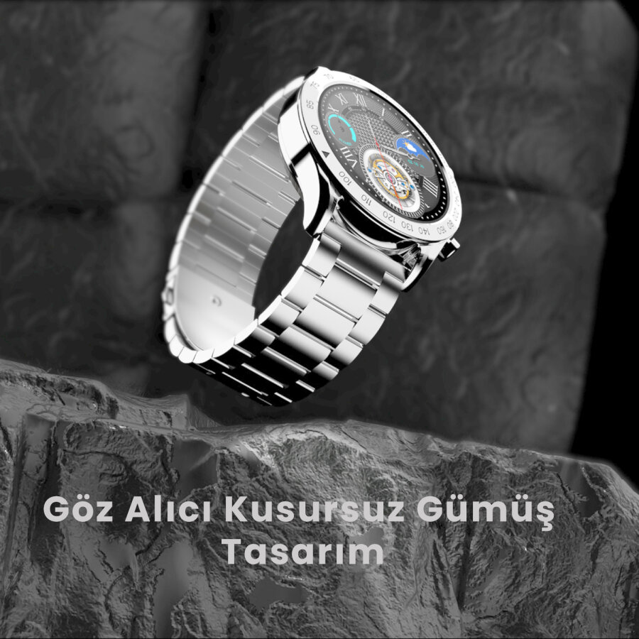 HiFuture FutureGo Pro 34mm IP68 Suya Dayanıklı Akıllı Saat Gri - 9