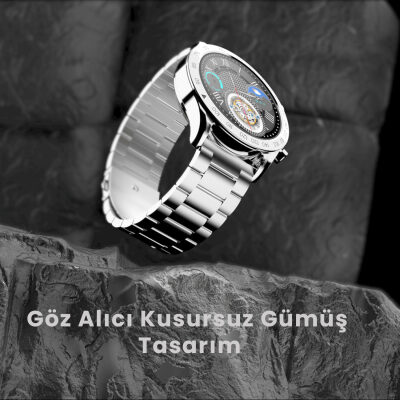 HiFuture FutureGo Pro 34mm IP68 Suya Dayanıklı Akıllı Saat Gri - 9