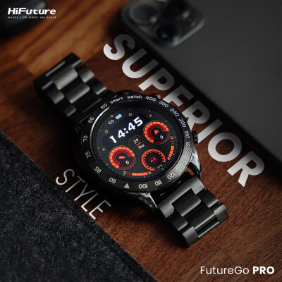 HiFuture FutureGo Pro 34mm IP68 Suya Dayanıklı Akıllı Saat Siyah - 4