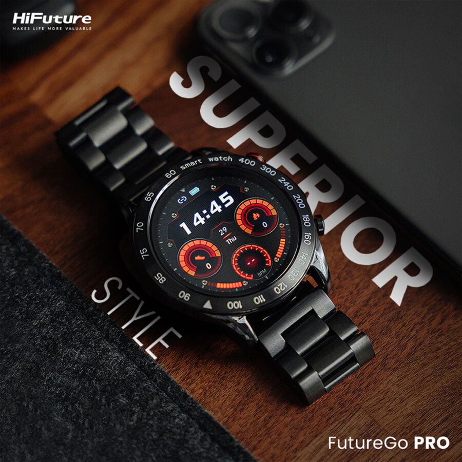 HiFuture FutureGo Pro 34mm IP68 Suya Dayanıklı Akıllı Saat Siyah - 4