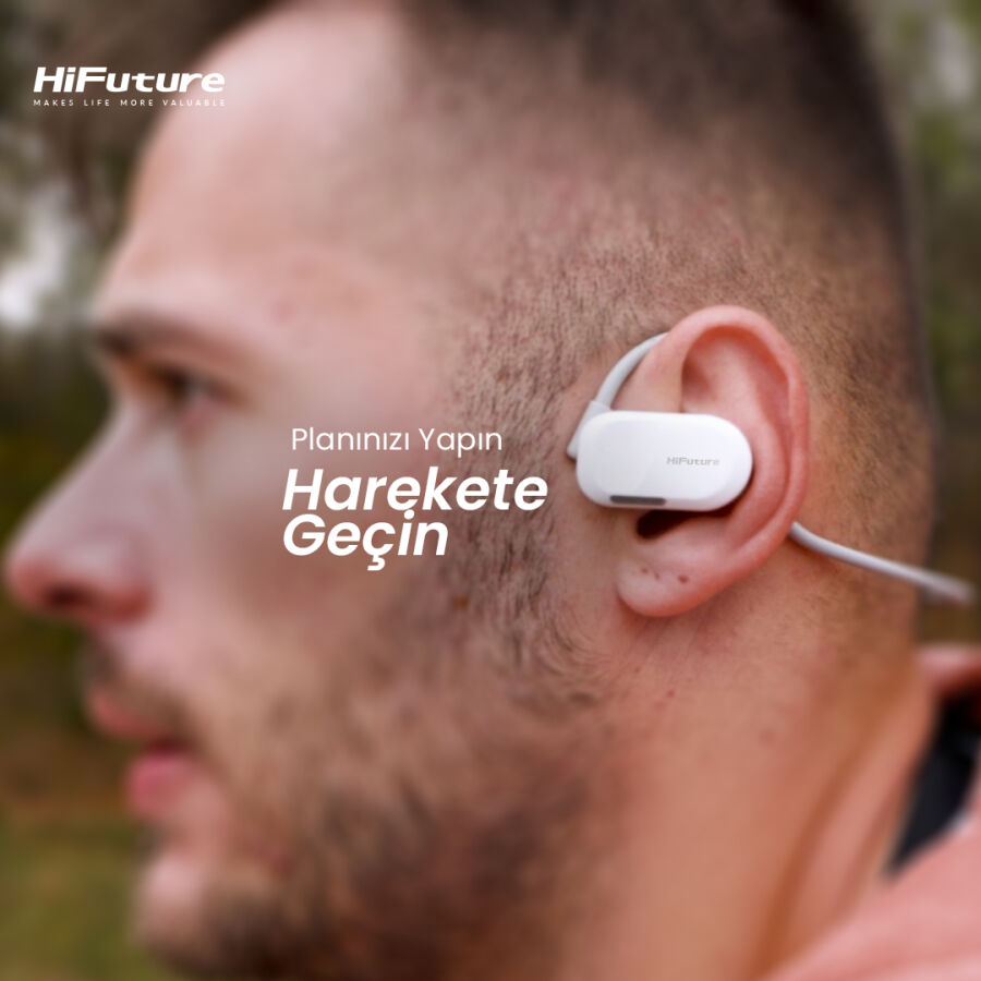 HiFuture FutureMate Bluetooth 5.3 Open-Ear Kablosuz ENC Kulaklık Beyaz - 8
