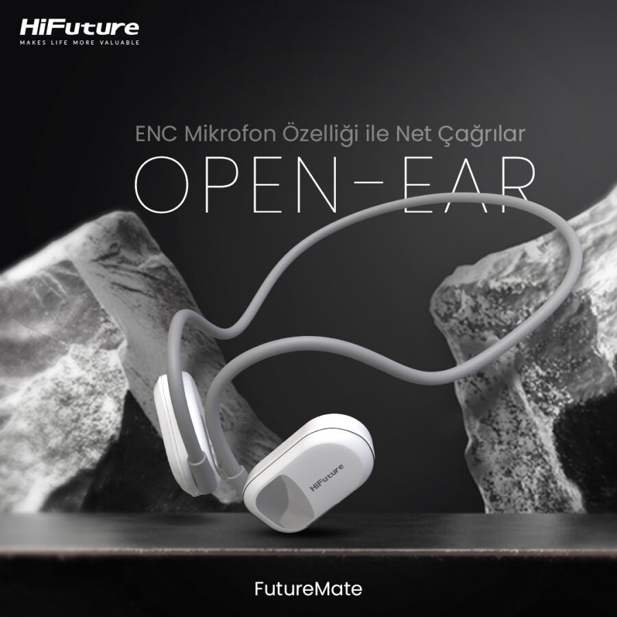 HiFuture FutureMate Bluetooth 5.3 Open-Ear Kablosuz ENC Kulaklık Kırmızı - 6