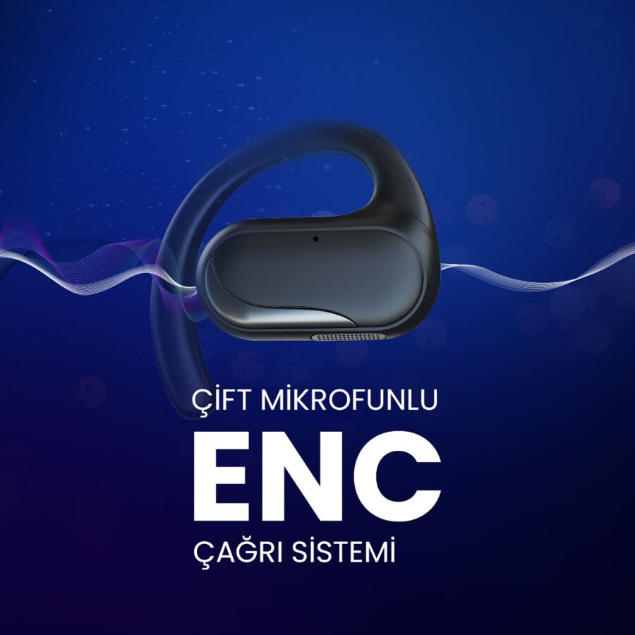 HiFuture FutureMate Pro Bluetooth 5.2 Kulaklık ENC Gürültü Engelleme IPX5 4 Mikrofonlu Gri - 4