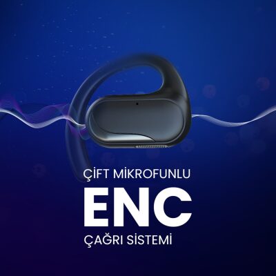 HiFuture FutureMate Pro Bluetooth 5.2 Kulaklık ENC Gürültü Engelleme IPX5 4 Mikrofonlu Siyah - 6