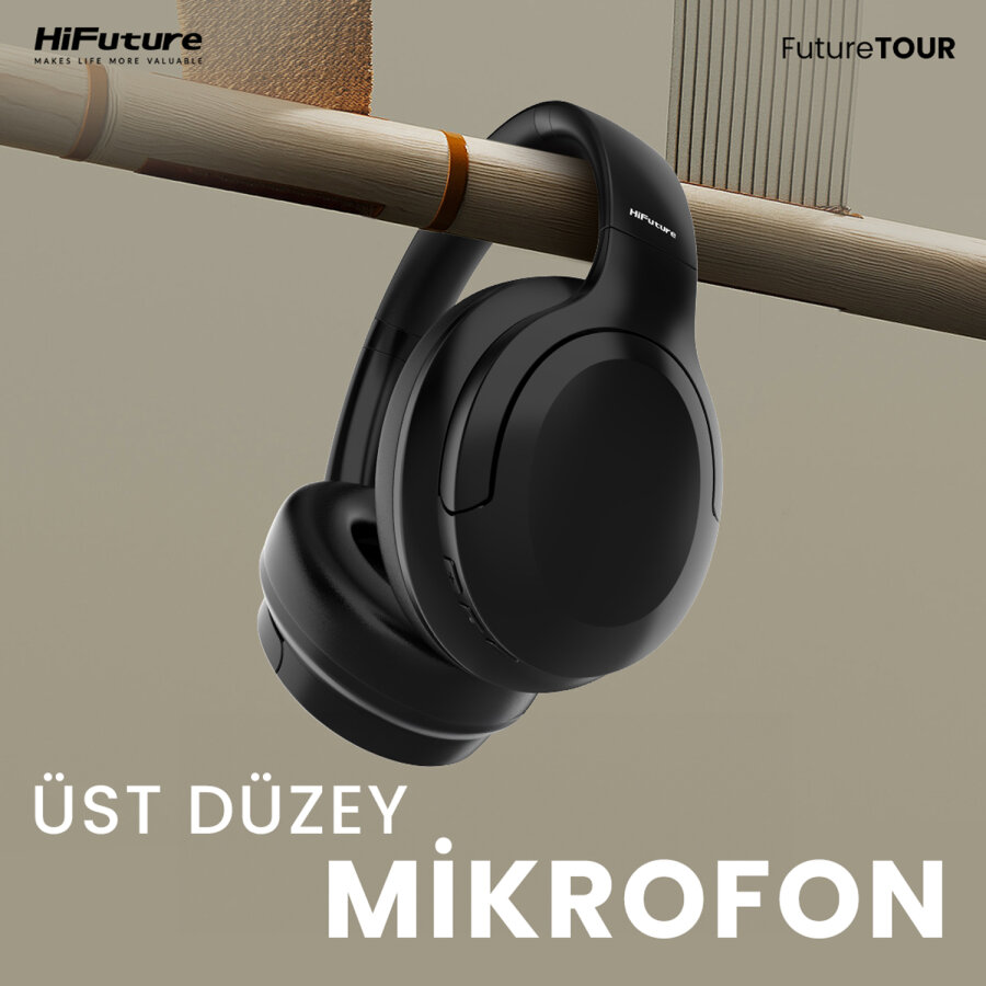 HiFuture FutureTour Bluetooth 5.2 ANC Kablosuz Kulaküstü Kulaklık - 10