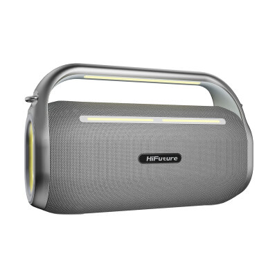 HiFuture MusicBox 100 Kablosuz Karaoke Hoparlör 70W Çift Mikrofon Bluetooth 5.0 Gümüş - 2