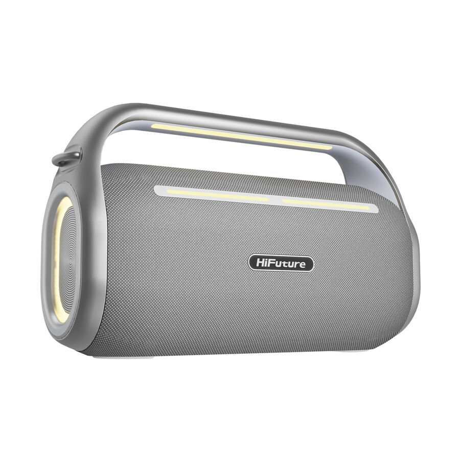 HiFuture MusicBox 100 Kablosuz Karaoke Hoparlör 70W Çift Mikrofon Bluetooth 5.0 Gümüş - 3