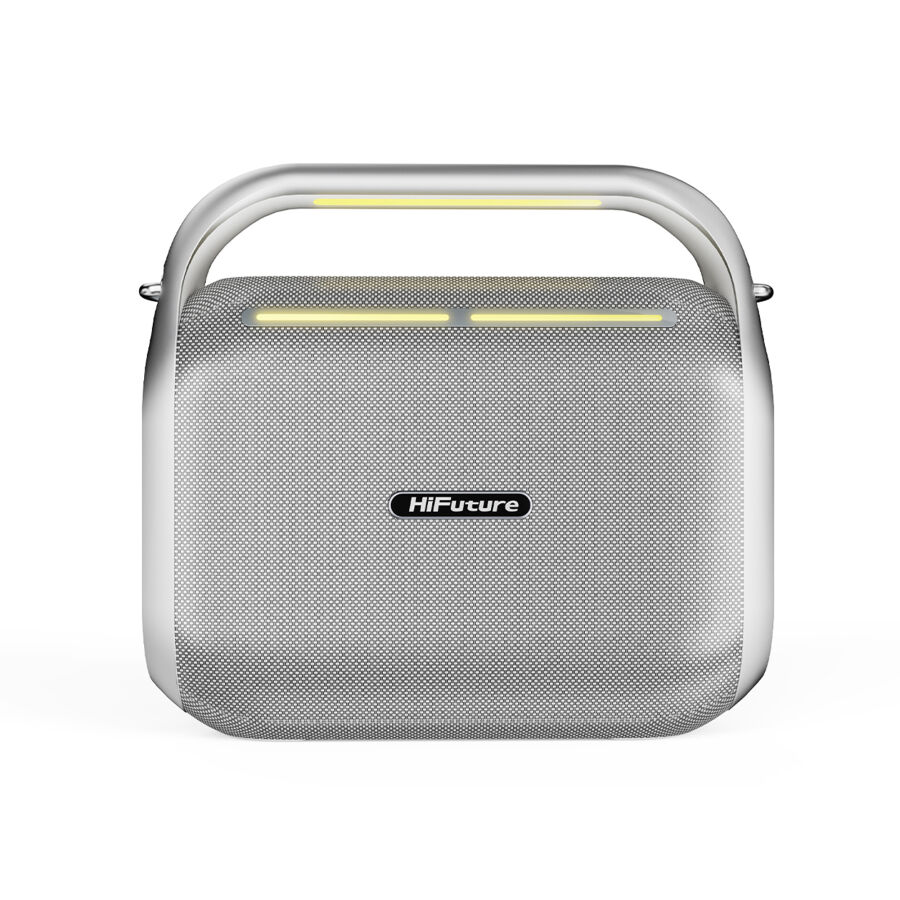 HiFuture MusicBox 200 Kablosuz Karaoke Hoparlör 100W Çift Mikrofon Bluetooth 5.0 Gümüş - 1