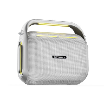 HiFuture MusicBox 200 Kablosuz Karaoke Hoparlör 100W Çift Mikrofon Bluetooth 5.0 Gümüş - 3