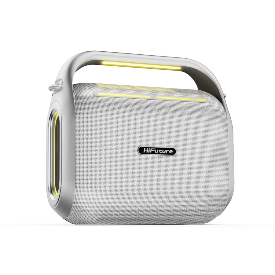 HiFuture MusicBox 200 Kablosuz Karaoke Hoparlör 100W Çift Mikrofon Bluetooth 5.0 Gümüş - 3