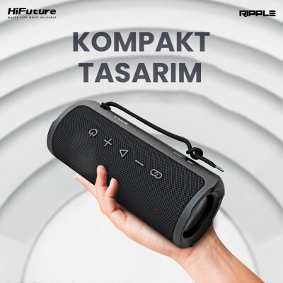 HiFuture Ripple BT 5.3 30W IPX7 Taşınabilir Stereo Bluetooth Hoparlör Kırmızı - 7