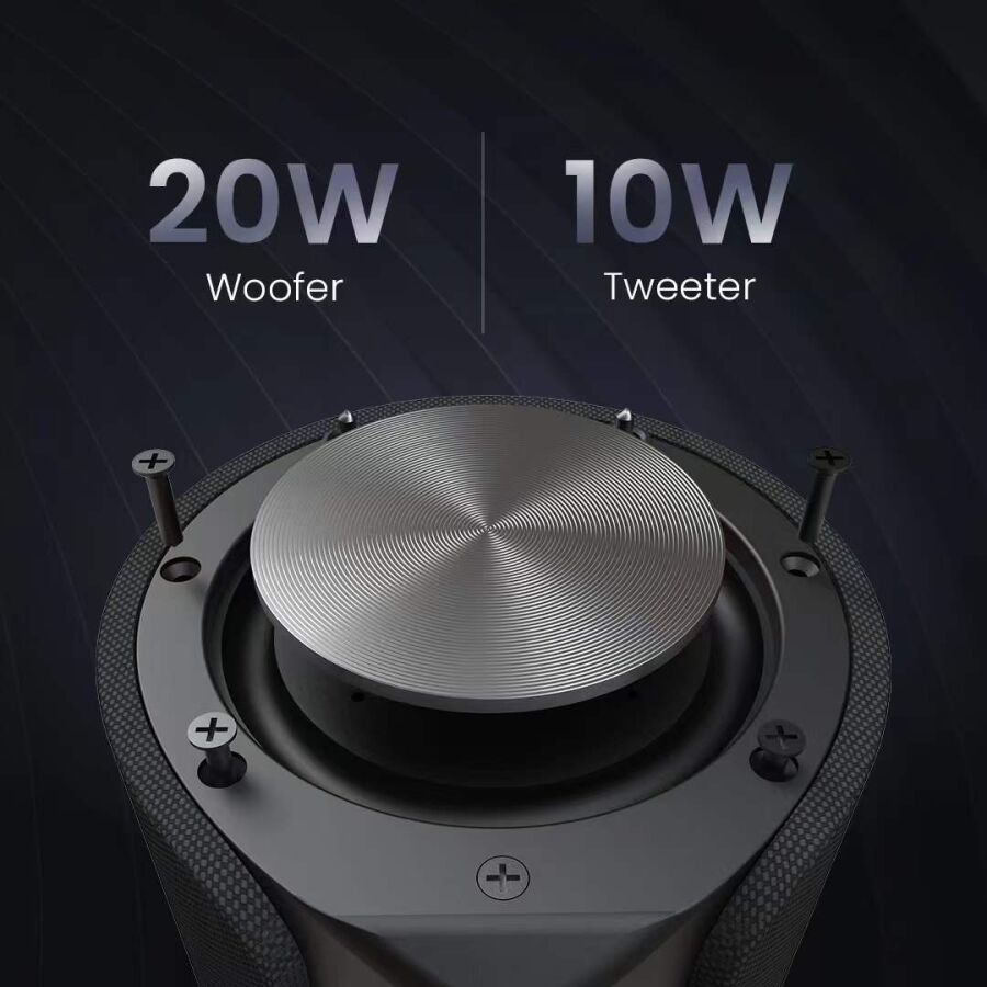 HiFuture Ripple BT 5.3 30W IPX7 Taşınabilir Stereo Bluetooth Hoparlör Kırmızı - 6