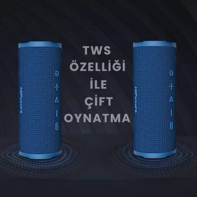 HiFuture Ripple BT 5.3 30W IPX7 Taşınabilir Stereo Bluetooth Hoparlör Kırmızı - 8