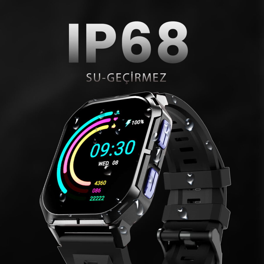 HiFuture Ultra3 Akıllı Saat 2.01 İnç TFT Ekran Sağlık ve Spor Takipli Bluetooth Arama Turuncu - 7