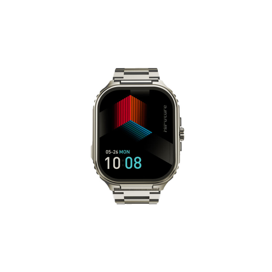 HiFuture Ultra3 PRO Bluetooth 5.3 AMOLED Ekran IP68 Su Geçirmez Sağlık ve Spor Takibi Akıllı Saat Gümüş - 1