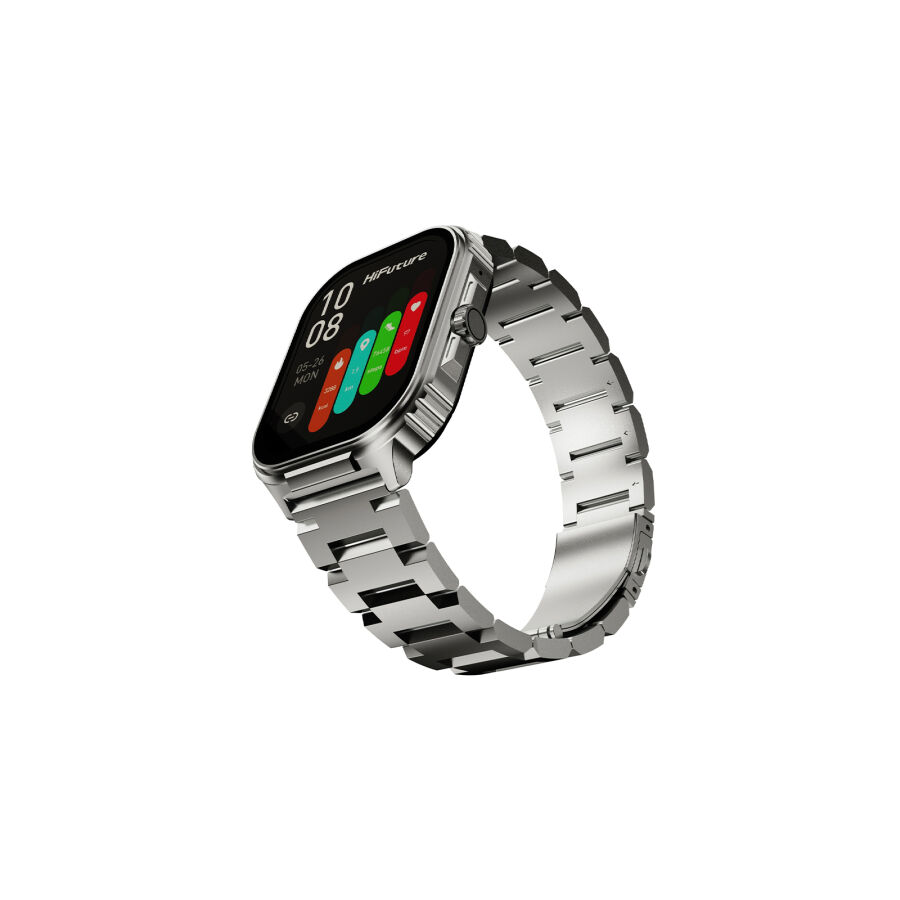 HiFuture Ultra3 PRO Bluetooth 5.3 AMOLED Ekran IP68 Su Geçirmez Sağlık ve Spor Takibi Akıllı Saat Gümüş - 6