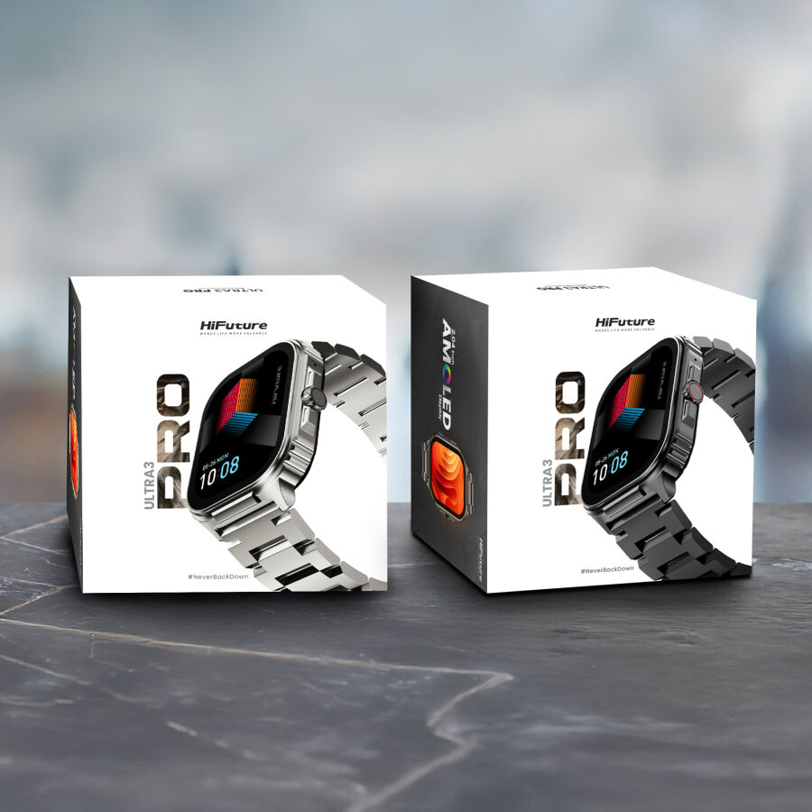 HiFuture Ultra3 PRO Bluetooth 5.3 AMOLED Ekran IP68 Su Geçirmez Sağlık ve Spor Takibi Akıllı Saat Gümüş - 7