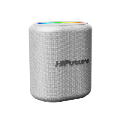 HiFuture Vocalist 100 Kablosuz Bluetooth 25W RGB Mikrofonlu TWS Taşınabilir Karaoke Sistemi Hoparlör Gümüş