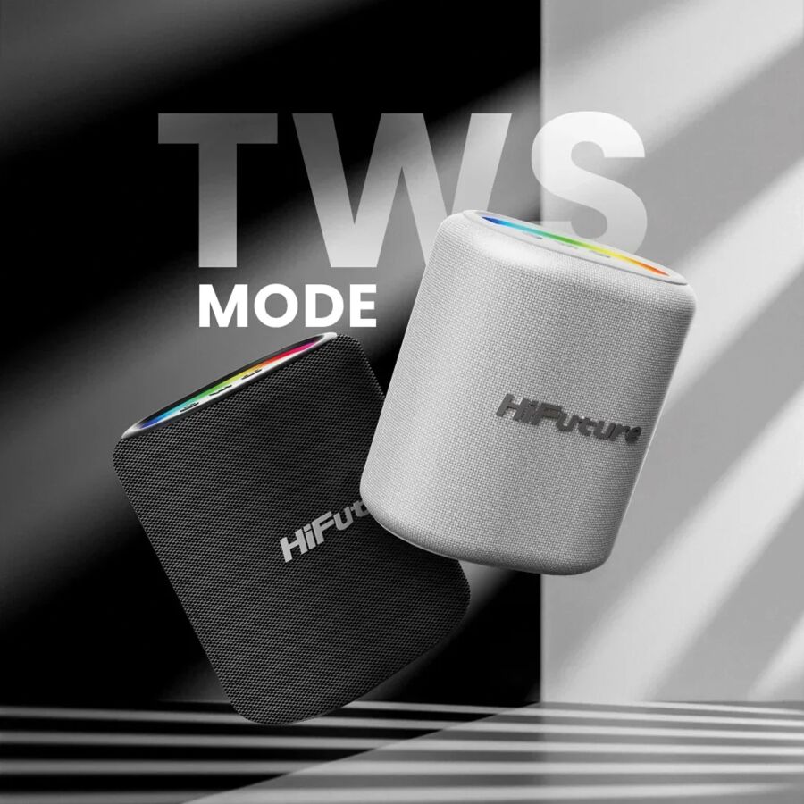 HiFuture Vocalist 100 Kablosuz Bluetooth 25W RGB Mikrofonlu TWS Taşınabilir Karaoke Sistemi Hoparlör Gümüş - 7