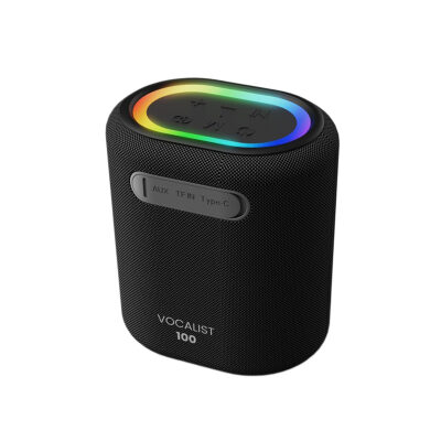HiFuture Vocalist 100 Kablosuz Bluetooth 25W RGB Mikrofonlu TWS Taşınabilir Karaoke Sistemi Hoparlör Siyah - 3