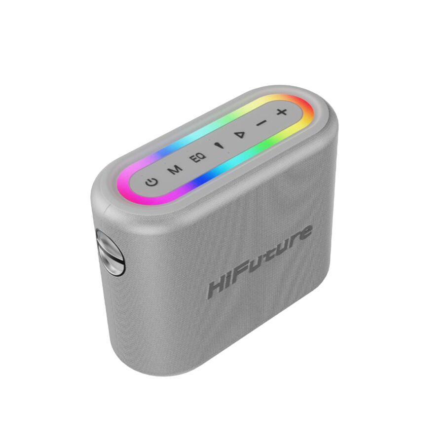 HiFuture Vocalist 200 Bluetooth 100W RGB Aydınlatmalı Taşınabilir Karaoke Sistemi Hoparlör Mikrofonlu Kablosuz Gümüş - 3